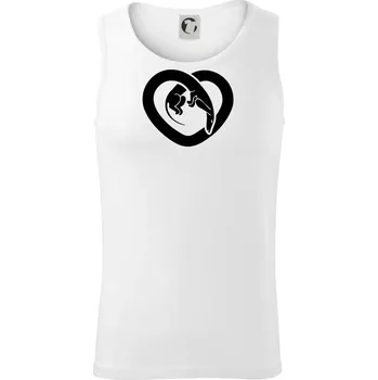 Jezevčík srdce - plný - Tílko pánské Core - L ( Bílá )