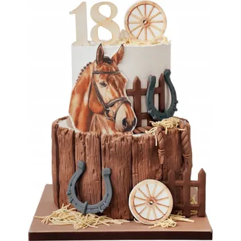 Sada Dekorací na dort s KONĚM 2D, 7 ks