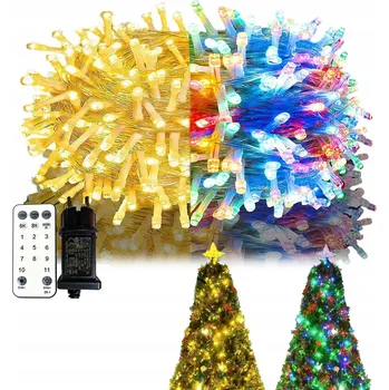 Vánoce 30M Vánoční osvětlení na stromeček LED BAREVNÉ 300 LED MULTIKOLOR IP44 voděodolné