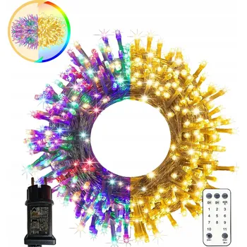 Vánoce Barevný světelný řetěz pro vnitřní/venkovní použití, 30 m, 300 LED diod, na vánoční stromek