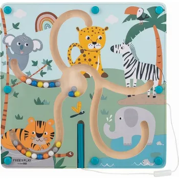 Dřevěná hračka FREEON Dřevěný Magnetický Labyrint