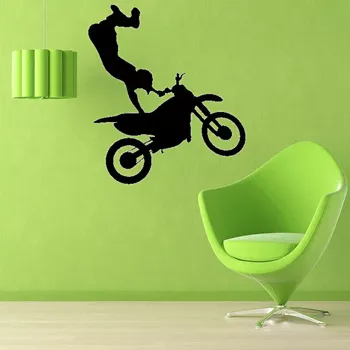 samolepka Sablio Samolepka na zeď: Motocross - 53x60 cm