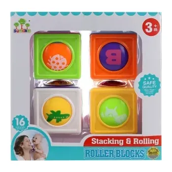 Hračka pro nejmenší Vzdělávací kostky pro nejmenší s otočnými obrázky