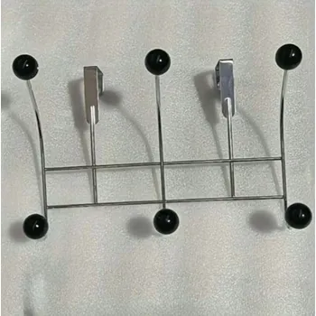 Věšák Věšák na dveře na oblečení ve vintage stylu, kovový, černý, 27x20 cm