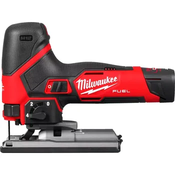 Okružní pila Aku přímočará pila Milwaukee M12 FJS-422X, aku M12 B2 + M12 B4 + C12 C + kufr, 4933500575