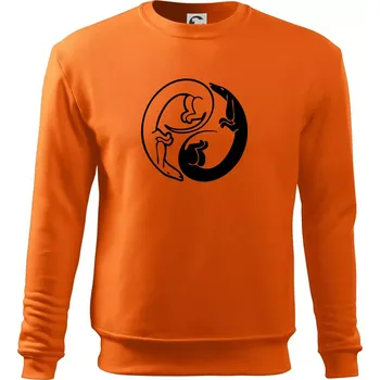 Pánská mikina Jezevčíci - Jin jang - Mikina Essential pánská - 2XL ( Oranžová )