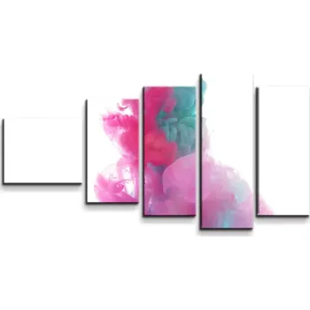 Obraz Sablio Obraz - 5-dílný Barevný kouř - 100x60 cm