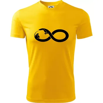 Chlapecké tričko Jezevčík nekonečno - Dětské triko sportovní (dresovina) - 122 cm/6 let ( Žlutá )