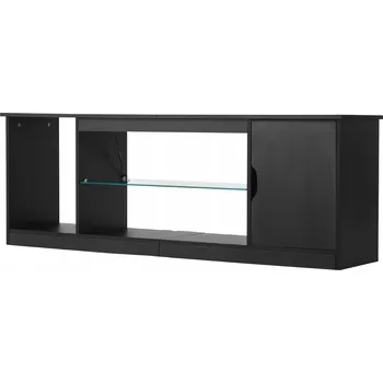 Televizní stolek TV stolek s 5 policemi Skleněný stolek pod televizi pro TV do 65"