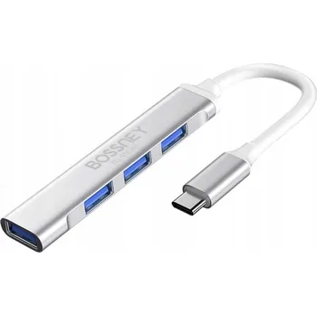 Datový kabel BOSSNEY Dokovací stanice 4-v-1 USB A & USB Centra s USB 3.0 a 9W adaptérem