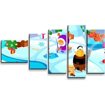 Obraz Sablio Obraz - 5-dílný Antarktida - 100x60 cm