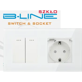 Elektrická zásuvka Bílá nástěnná Elektrická Zásuvka B-line