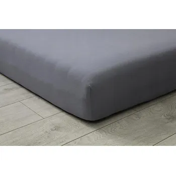 Prostěradlo Prostěradlo JERSEY PREMIUM s gumou 120x200 silné GRAFITOVÉ šedé