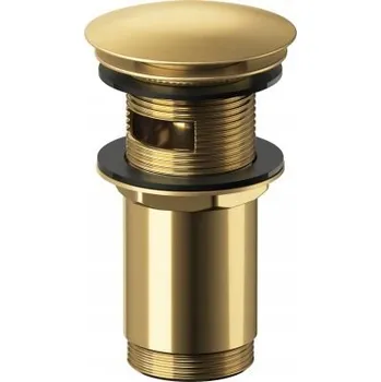 Sifon Zátka Klik-Klak pro umyvadlo Cersanit, zlatá kartáčovaná S951-847