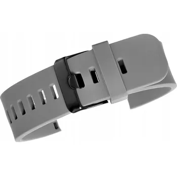 Řemínek na hodinky ŘEMÍNEK K HODINKÁM 22MM SILIKONOVÝ ŠEDÝ ČERNÁ SPONA UNIVERZÁLNÍ GUMOVÝ