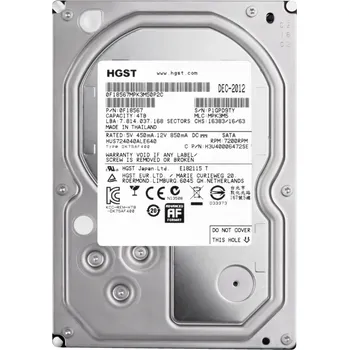 Interní pevný disk HGST UltraStar 7K4000 4TB 7.2K 64MB SATA III 3.5'' HUS724040ALE640