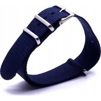 Řemínek na hodinky NOVÝ MODRÝ TEXTILNÍ ŘEMÍNEK NATO 14MM + STĚŽEJKY