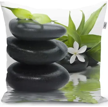 Polštář Sablio Polštář Květ s kameny - 40x40 cm