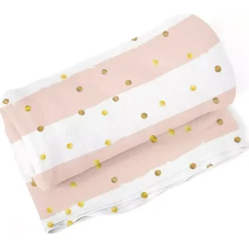 deka Sablio Deka Pruhy a zlaté tečky - 150x120 cm