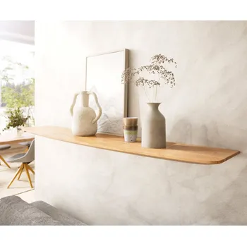 police Nástěnná police Edge 145 cm akácie přírodní švýcarská hrana