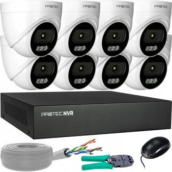 IP kamera Monitorovací systém 8 IP kamer 4MPX 2K POE Kopulové Vnitřní Mikrofon (bez HDD)