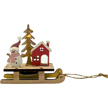 Vánoční ozdoba Dřevěná vánoční ozdoba - Sáně A6.02