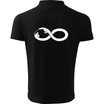 Pánská košile Jezevčík nekonečno - Polokošile pánská Pique Polo 203 - M ( Černá )