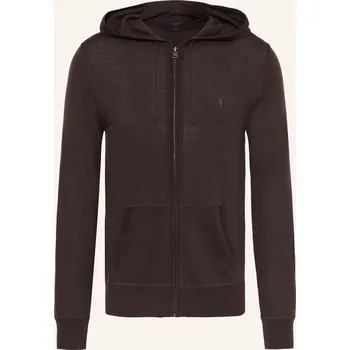 Pánský svetr Allsaints Pánský Pletený Kardigan Mode, tmavě hnědá, M