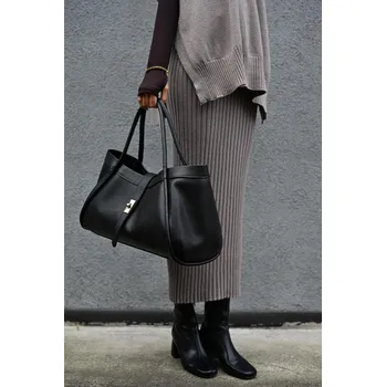 Dámská sukně ÚPLETOVÁ SUKNĚ DLOUHÁ TAUPE PECA del SOL