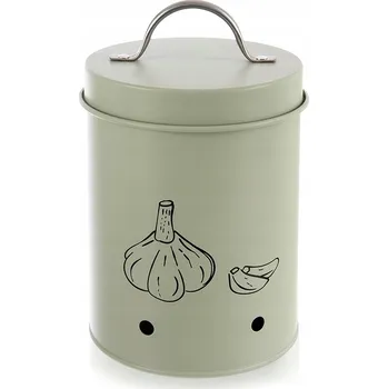Dóza na potraviny KOVOVÁ NÁDOBA NA BRAMBORY CIBULI ZELENINU ZELENÁ KUCHYŇSKÁ 1,4 L