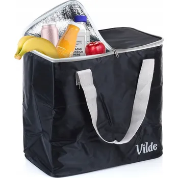 Outdoorové zavazadlo TERMO TAŠKA IZOLAČNÍ 30L NA JÍDLO PIKNIK NÁKUPY ODOLNÁ ČERNÁ