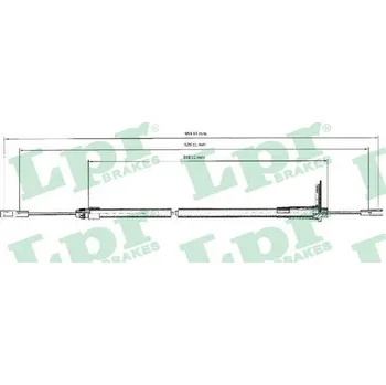 Lanko parkovací brzdy Tažné lanko, parkovací brzda LPR C0440B
