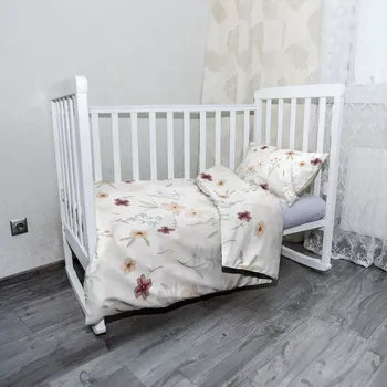 Povlečení Sablio Dětské povlečení do postýlky Romantické květy - 120x90 / 40x60