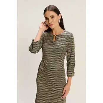 Dámské šaty Greenpoint pouzdrové šaty se vzorem černo/béžové Velikost: L