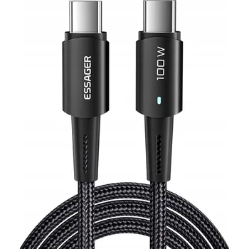 Datový kabel Kabel ESSAGER USB-C - USB-C 2 m černý