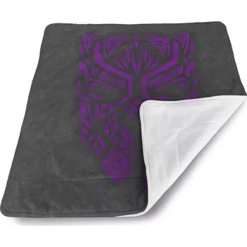 deka Sablio Deka pro miminko BLACK PANTHER wakanda forever Fialový - 80x100 cm