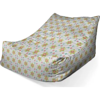Sedací pytel Sablio Sedací vak Lounge Barevné kytičky - 80 x 95 x 50 cm