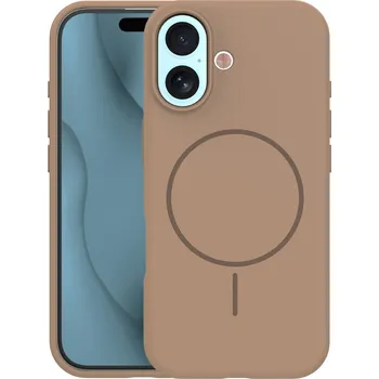 Pouzdro na mobilní telefon TFO Silikonový tenký kryt Mag pro iPhone 17 6,3" hnědý
