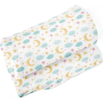 deka Sablio Deka Měsíc a modré mráčky - 150x120 cm