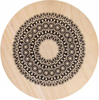 Podložka pod hrnec DŘEVĚNÁ PODLOŽKA POD HRNEC MANDALA NA STŮL OCHRANNÁ 20 CM