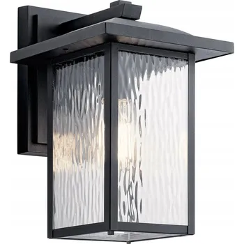 Nástěnné svítidlo Venkovní nástěnné svítidlo v industriálním stylu černé barvy se sklem IP44 Kichler