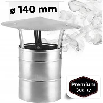 Komín Stříška trubky Fi 140 NEREZOVÁ komínová hlavice na trubku