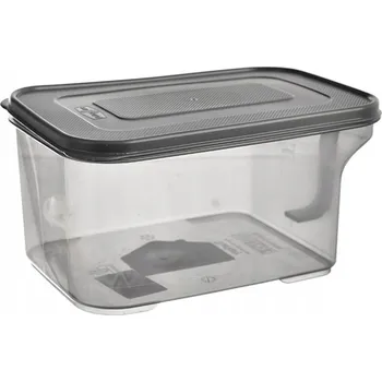 Dóza na potraviny NÁDOBA NA SYPKÉ POTRAVINY S UCHEM ŠEDÁ 3,25L VZDUCHOTĚSNÁ VELKÁ