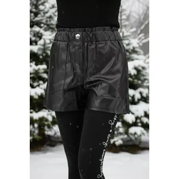 Made in China Dámské zimní koženkové kraťasy 27010/70 M