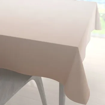 ubrus Velký teflonový čtvercový ubrus TF-096 Pudrově béžový bez vzoru 150x150 cm