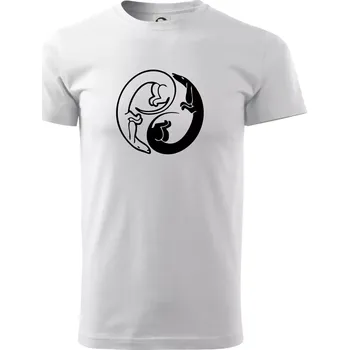 Jezevčíci - Jin jang - Triko extra velké (5-8XL) - 7XL ( Bílá )