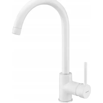 Vodovodní baterie Kuchyňská stojánková baterie Deante Nemezja bílá