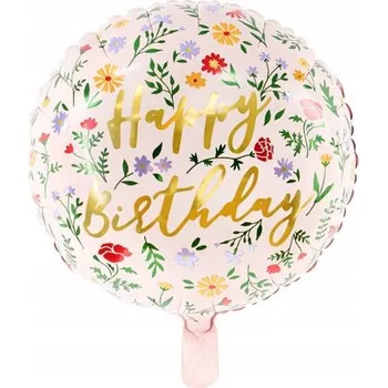 Balónek Fóliový balónek Party Deco Všechno nejlepší k narozeninám 35 cm, vícebarevný