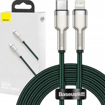 Datový kabel Kabel Baseus USB typ C - Apple Lightning 2 m zelený