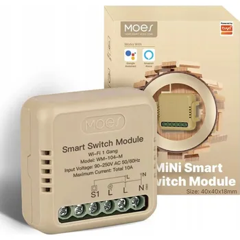vypínač WiFi reléový spínač do krabičky Moes
